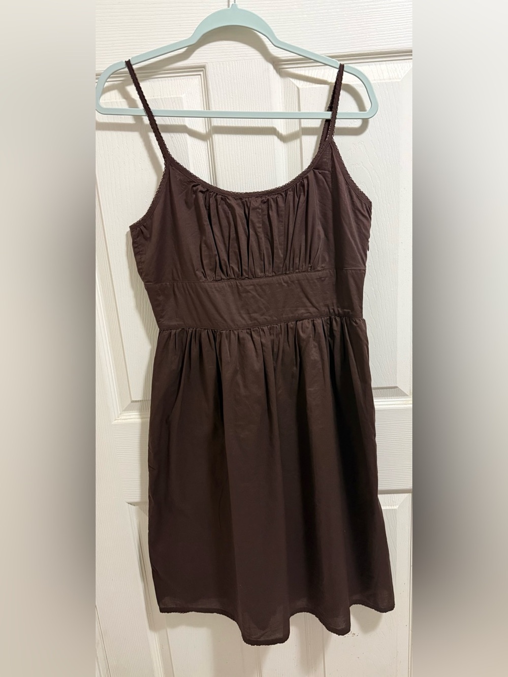 GAP Brown Spaghetti-Strap Mini Dress